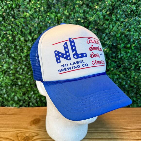 No Label Brewing Friends Sunshine Beer America Hat Cap Snapback One Size OSFA - Picture 4 of 6